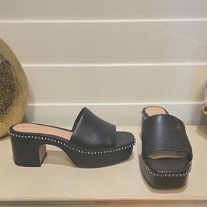New Chic Black Studded Women's Mules